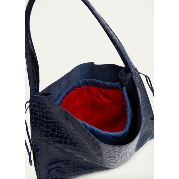 Christian Louboutin Le54 Tote | Blue Alligator-Embossed Leather | NWT - Picture 3 of 4